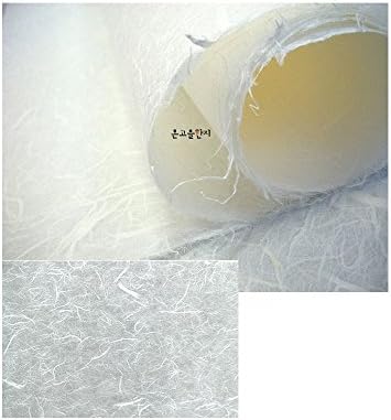 [3 PCS] נייר תות מסורתי קוריאני HANJI בעבודת יד מרקם סיבים טבעיים שכבה יחידה לבנה 38.2 x 75.6